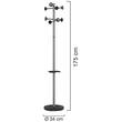Unilux Garderobenständer Accueil, 8 Haken, 340x1750mm, grau, 1 Stück Artikelbild Secondary1 S
