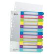 Leitz Register WOW, PP, 1 - 12, Universallochung, A4, 12 Blatt, weiß/farbige Taben Artikelbild