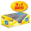 Post-it® Haftnotizen SPAR-PACK: 16 + 4 GRATIS, Klebenotizen, 76 x 76 mm, gelb, 1 Set Artikelbild