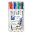 STAEDTLER Lumocolor Tafelschreiber, 2,5 mm, Keilspitze, nachfüllbar, farblich sortiert, 4er-Set, 1 Packung Artikelbild Secondary2 S