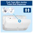 Tork Dispenser T2 Mini Jumbo Twin vit produktfoto Secondary5 S