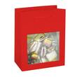Papiertragetasche Roma mit Fenster, Geschenktaschen, 110x60x150mm, rot, 25 Stück Artikelbild Secondary1 S