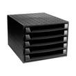 Exacompta Schubladenbox THE BOX, 5 offene Schubladen, A4, schwarz, 1 Stück Artikelbild Secondary1 S