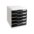 Exacompta Schubladenset Modulo Classic, 5 Schubladen, A4, weiß/schwarz, 1 Stück Artikelbild