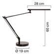 Unilux LED-Schreibtischlampe MAMBO, Tischleuchte, mit Tischfuß, mit Leuchtmittel, 5,6 W, schwarz, 1 Stück Artikelbild