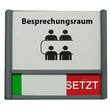 SSS SIGNUM SAFETY SIGNS CRUSO B Türschild, mit Frei/Besetzt-Anzeige, Aluminium, 174x150mm, 1 Stück Artikelbild
