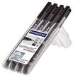 STAEDTLER Lumocolor OHP-Stifte Lumocolor 319 permanent, verschiedene Spitzenstärken, schwarz, 4 Stifte pro Packung Artikelbild Secondary1 S