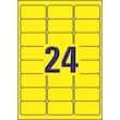 Avery Inkjet-, Laser- und Kopieretiketten L6035-20, 63,5 x 33,9 mm, A4, Gelb, 20 Blatt, 480 Etiketten Artikelbild Secondary1 S