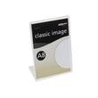 deflecto® Informationsställ acryl A8 lutande produktfoto
