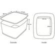 Leitz Aufbewahrungsbox MyBox® WOW, groß, mit Deckel, Kunststoff, 18 Liter, 385x318x198mm, Weiß/Blau, 1 Stück Artikelbild Secondary2 S