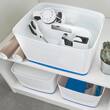 Leitz Aufbewahrungsbox MyBox® WOW, groß, mit Deckel, Kunststoff, 18 Liter, 385x318x198mm, Weiß/Blau, 1 Stück Artikelbild Secondary4 S