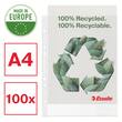 Esselte Prospekthülle recycled, Klarsichtfolie, Klarsichthülle, oben offen, PP (RC), genarbt, Universallochung, A4, transparent, 100 Stück pro Packung, 1 Packung Artikelbild Secondary1 S