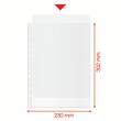 Esselte Prospekthülle recycled, Klarsichtfolie, Klarsichthülle, oben offen, PP (RC), genarbt, Universallochung, A4, transparent, 100 Stück pro Packung, 1 Packung Artikelbild Secondary4 S