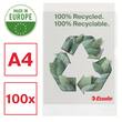 Esselte Sichthülle recycled, Aktenhülle, oben/rechts offen, A4, PP (RC), genarbt, transparent, 100 Stück pro Packung, 1 Packung Artikelbild Secondary1 S