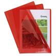 Exacompta Sichthüllen, Aktenhüllen, A4, PVC, oben/rechs offen, glatt, rot, 0,13mm, 10 Stück Artikelbild
