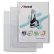Rexel Prospekthülle, Sichthülle, Klarsichthülle, mit Tasche, A4, oben offen, leicht genarbt, PVC, 180 µm, farblos, 5 Stück pro Packung Artikelbild