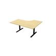 LANAB DESIGN Skrivbord El V 1,6x1,2x0,8x0,6m björkla/svart produktfoto