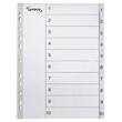 Lyreco Ordnerregister A4, 1-10, Register, PP, 11fach Lochung, grau, 10 Blatt pro Packung, 1 Packung Artikelbild