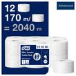 Tork Toilettenpapier Advanced Mini Jumbo, Tissue, 2-lagig, weiß, 12 Rollen Artikelbild Secondary8 S