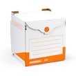 Pressel Sammelbehälter S10, Archivcontainer, Archivdepot, Ordnersammelbox, Weiß-Orange, 10 Stück Artikelbild
