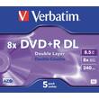 Verbatim DVD+R Rohling, DoubleLayer, 8x, 8,5GB, 5er JewelCase Artikelbild Secondary2 S
