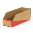 Pressel Lagersichtbox Natur/Rot, 305x100x110mm, 20 Stück (vorher Art.Nr. 910103) Artikelbild