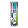 STAEDTLER Lumocolor Lumocolor Universalstift, Superfein, 0,4 mm, permanent, farblich sortiert, 4er-Set, 1 Packung Artikelbild Secondary2 S