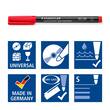 STAEDTLER Lumocolor Lumocolor Universalstift, Superfein, 0,4 mm, permanent, farblich sortiert, 4er-Set, 1 Packung Artikelbild Secondary6 S