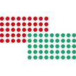 FRANKEN Markierungspunkte 19mm, selbstklebend, 520x rot und 520x grün, Etiketten rund, 1 Packung Artikelbild