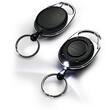 Durable Schlüsselring Jojo Style, Schlüsselband, Schlüsselanhänger, mit LED-Lampe, schwarz, mit Metallclip, 1 Stück Artikelbild Secondary1 S