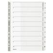 Leitz Register, Karton, 160 g/m², 1 - 10, A4, volle Höhe, 10 Blatt, grau Artikelbild
