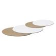 Dekoplatte klein, oval, weiß/braun, 200 x 150 mm, 50 Stk. Artikelbild