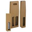 Flaschentragekarton Bassano für 1 Flasche Piccolo mit Sichtfenster, 60x60x255mm, natur, 25 Stück Artikelbild